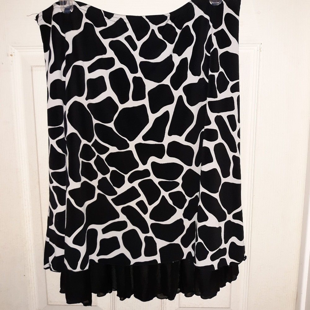 Animal Print 2-Layer Stretch Skirt